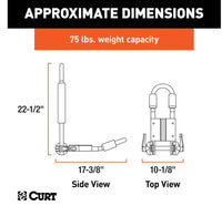 Curt Adjustable Aluminum Roof Rack Kayak Holders  • 18320
