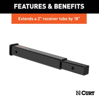 Curt 18" Receiver Tube Extender, 2" Shank, 3,500 LBS  • 45796