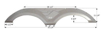 Icon FS2547 70-1/4"L x 11-1/4"H (5-3/4" Arch Heigh) Mauve Gray Tandem Fender Skirt for Keystone Montana Mountaineer Model  • 12547