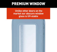 Lippert Right Hinge RV Radius Entry Door with Screen Door with Drip Cap & Threshold - 24" x 72", Polar White  • V000051931