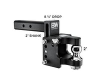B&W  Tow & Stow Adjustable Pintle Mount - 2" Receiver - 2" Ball - 8.5" Drop  • TS10055