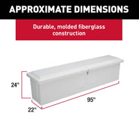 Taylor Made Stow N’ Go Fisherman’s Fiberglass Dock Box, Extra Large (24"H X 95"W X 22"D), White  • 83560