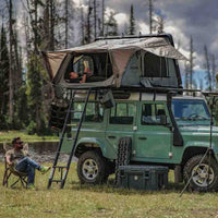 Overland Vehicle Systems HD Bushveld II Cantilever Hard Shell Roof Top Tent Grey Body & Tan Rainfly  • 18189901