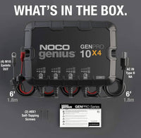 Noco 4-Bank 40A On-Board Battery Charger  • GENPRO10X4