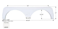 Icon Polar White Tandem Fender Skirt for Sunnybrook 68-1/8"L x 17"H (13-1/4" Arch Heigh)  • 12633