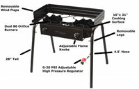 Flame King Outdoor Propane Double Dual Burner Stove  • YSN-DB60K
