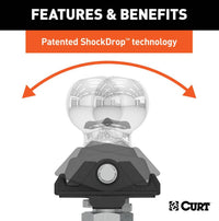 Curt RockerBall Cushion Hitch w/ 2" Ball, 2" Shank, 7,500 LBS, 5" Drop  • 45144