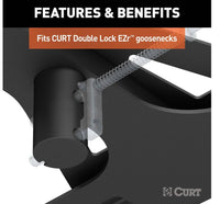Curt X5 Gooseneck-to-5th-Wheel Adapter Plate - Round Shank (For Double Lock EZr)  • 16220