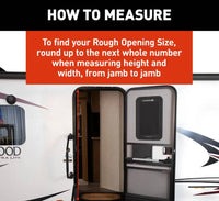 Lippert Right Hinge RV Radius Entry Door with Screen Door with Drip Cap & Threshold - 24" x 72", Polar White  • V000051931