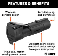 Curt Echo Wireless Brake Controller, 7-Way, Bluetooth Smartphone Connection  • 51180