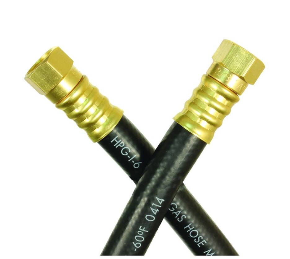 JR Products 144" OEM 3/8" LP Gas Hose (3/8" Female Pipe Cylinder Thread to 3/8" Female Swivel Flare)  • 07-31365