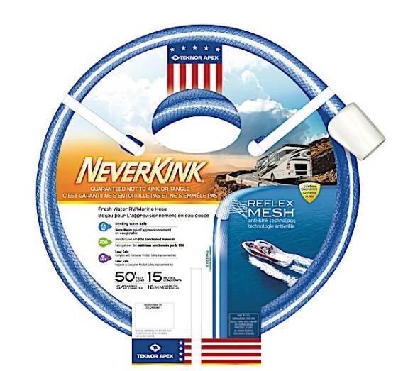 Teknor Apex NeverKink 5/8" x 50' Blue Fresh Water Hose  • 8604-50