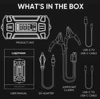 Lokithor Jump Starter 100W Two-way Fast Charging 3000Amp  • J402