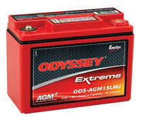 Odyssey Extreme Powersport 12V Battery with Metal Jacket, 12 Ah, 150 CCA  • ODS-AGM15LMJ