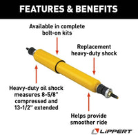 Lippert Heavy-Duty Replacement Shock - Yellow  • 283280