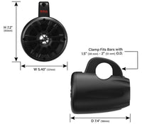 BOSS Audio Systems Waketower Speaker System - Bluetooth, 500 Watts, 4" Woofer, Pair  • BM40AMPBT