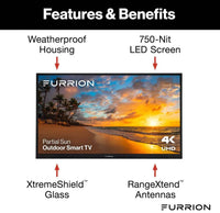 Furrion Aurora Partial-Sun 4K LED Outdoor Smart TV - 55"  • 2021130711