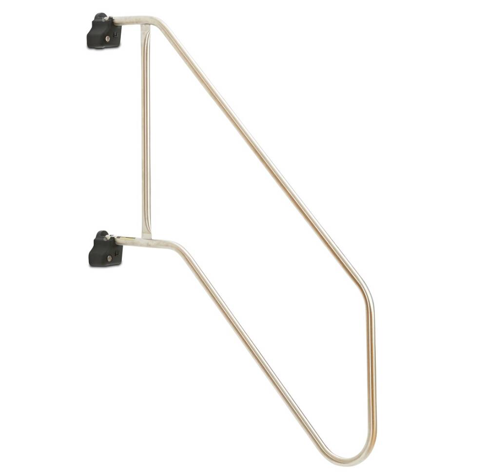 Stromberg Carlson Steel Silver Commercial Entry Step, 36"H x 44"W Hand Rail  • AC-544L