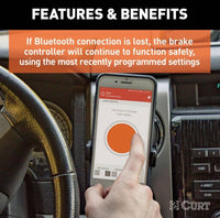 Curt Echo Wireless Brake Controller, 7-Way, Bluetooth Smartphone Connection  • 51180