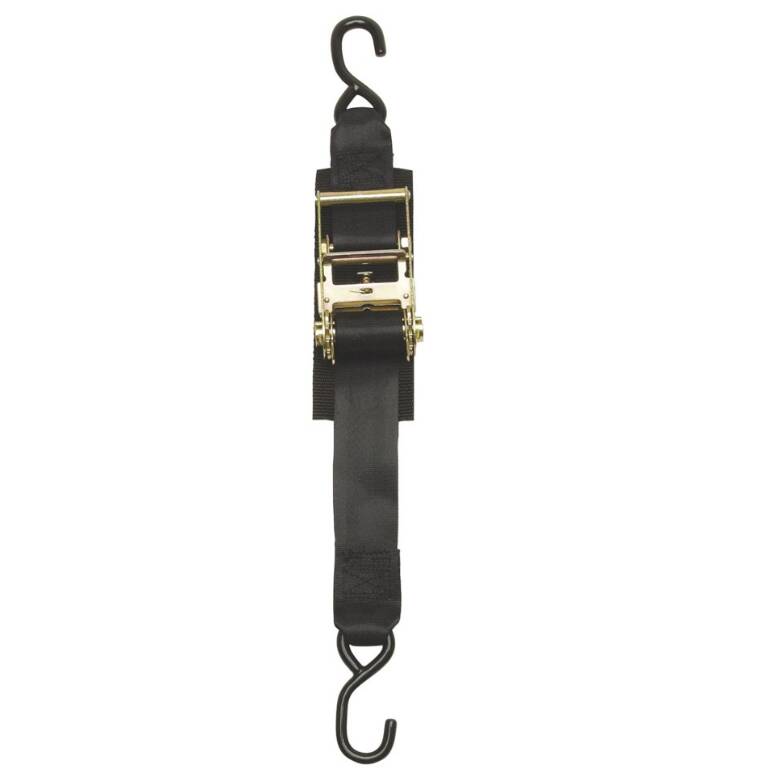 BoatBuckle Heavy-Duty Ratchet Transom Tie-Down Straps with Hook Ends, 4' x 2", Pair  • F14207