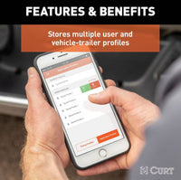 Curt Echo Wireless Brake Controller, 7-Way, Bluetooth Smartphone Connection  • 51180