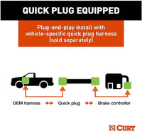 Curt Venturer Next Time-Delay Electric Trailer Brake Controller, 1-3 Axles, Plug-and-Play  • 51116