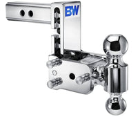 B&W  Tow & Stow Adjustable Dual-Ball Mount - Chrome - 2" Receiver - 2", 2 5/16" Ball - 5" Drop  • TS10037C