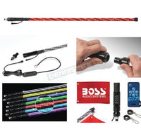 BOSS Audio Systems ATV Whip Antenna - 72", 360 Degree RGB Multi-Color  • WP6