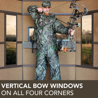 Texas Hunter Products 5' x 7' Wrangler Camo Hunting Blind with Combo Bow/Rifle Windows & Ground Legs  • G7 COMBO-XL G