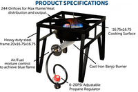 Flame King Heavy Duty Single Burner Propane Stove, 200K BTU  • YSNSB200K