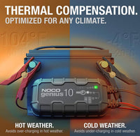 Noco 10-Amp Battery Charger, Battery Maintainer, and Battery Desulfator  • GENIUS10