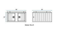 UWS Single-Door Dog Box, Bright Aluminum, 36"x36"  • DB-3636