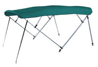 Carver Persian Green Sunbrella Acrylic Square Tube 4-Bow Standard Pontoon Bimini Top with Storage Boot, 8' L x 96"-102" W  • 510A-03