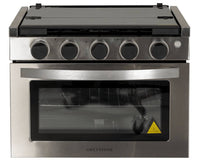 Greystone Gas RV Range - 12V, 17" Stainless Steel  • CF-RV17