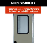 Lippert Right Hinge RV Square Entry Door with Screen Door - 26" x 70", Off White  • V000350944
