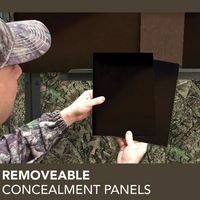 Texas Hunter Products 5' x 7' Wrangler Camo Hunting Blind with Combo Bow/Rifle Windows & Ground Legs  • G7 COMBO-XL G