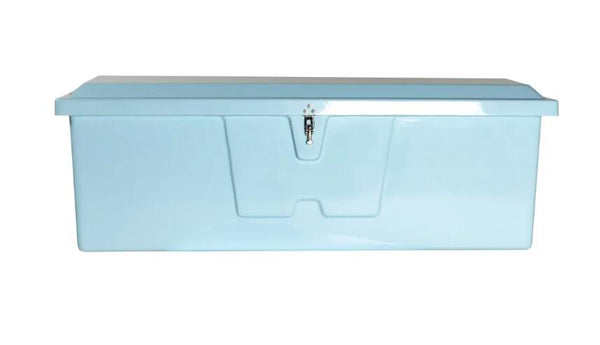 Taylor Made Stow N’ Go Standard Fiberglass Dock Box, Medium (24"H X 72"W X 23"D), Ice Blue  • 83552IB