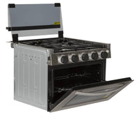 Greystone Gas RV Range - 12V, 17" Stainless Steel  • CF-RV17