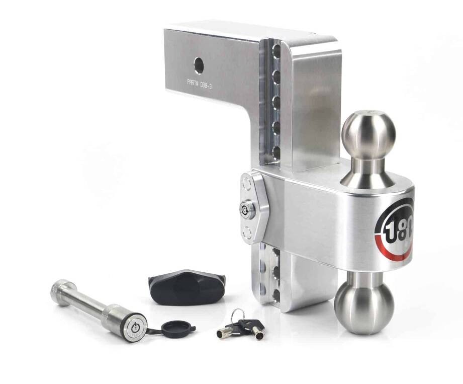 Weigh Safe Turnover Ball 8" Drop Hitch w/ 3" Shank, Keyed Alike  • LTB8-3-KA
