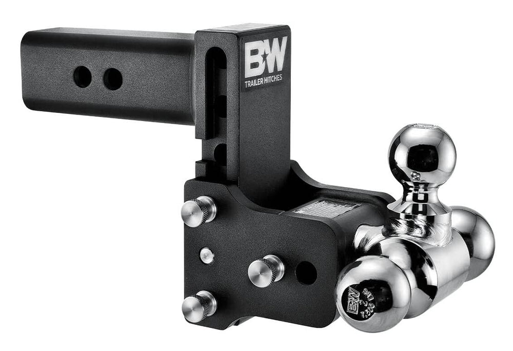 B&W   Tow & Stow Adjustable Tri-Ball Mount - 2.5" Receiver - 1 7/8", 2", 2 5/16" Ball - 5" Drop  • TS20048B