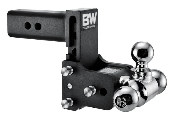 B&W   Tow & Stow Adjustable Tri-Ball Mount - 2.5" Receiver - 1 7/8", 2", 2 5/16" Ball - 5" Drop  • TS20048B