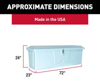 Taylor Made Stow N’ Go Standard Fiberglass Dock Box, Medium (24"H X 72"W X 23"D), Ice Blue  • 83552IB