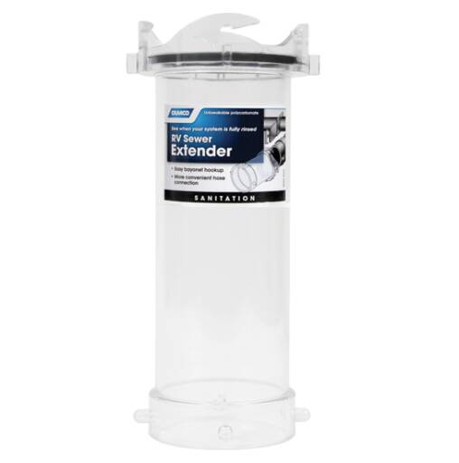 Camco Clear Sewer Hose Extender - 9" Straight Adapter  • 39592