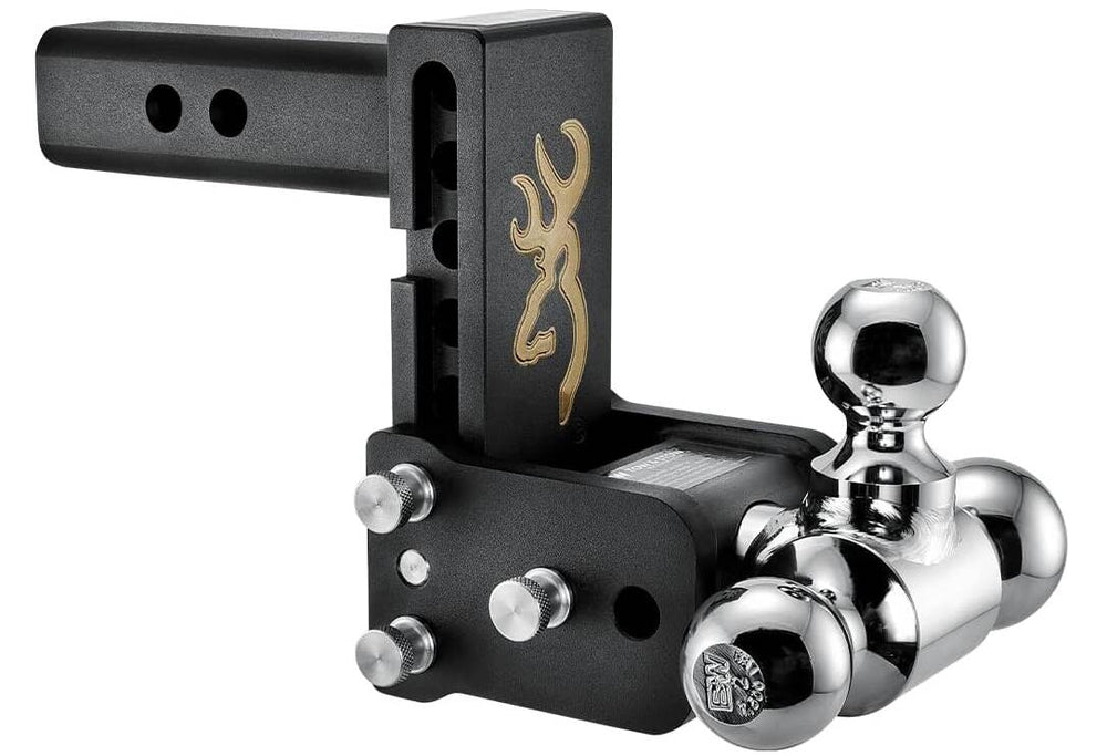 B&W  Tow & Stow Adjustable Tri-Ball Mount - Browning - 2" Receiver - 1 7/8", 2", 2 5/16" Ball - 5" Drop  • TS10048BB