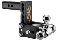 B&W  Tow & Stow Adjustable Tri-Ball Mount - Browning - 2" Receiver - 1 7/8", 2", 2 5/16" Ball - 5" Drop  • TS10048BB