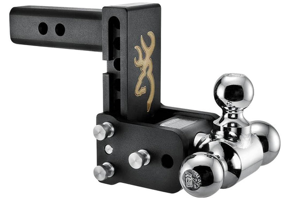 B&W  Tow & Stow Adjustable Tri-Ball Mount - Browning - 2" Receiver - 1 7/8", 2", 2 5/16" Ball - 5" Drop  • TS10048BB