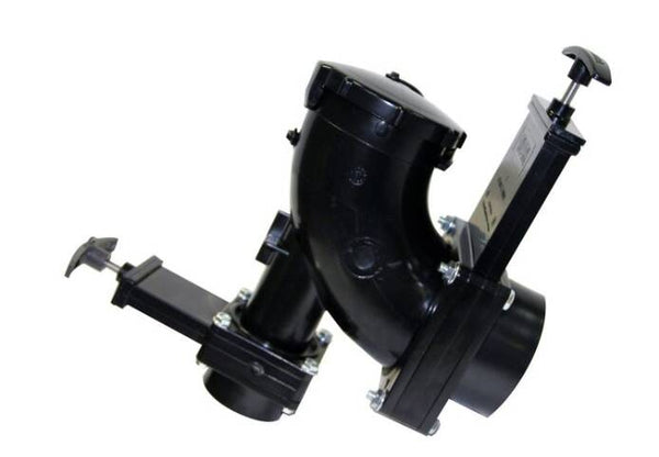 Valterra Heel Inlet Rotating Waste Valve 3" Hub x 1-1/2" Hub x 3" Bayonet with Cap  • T68