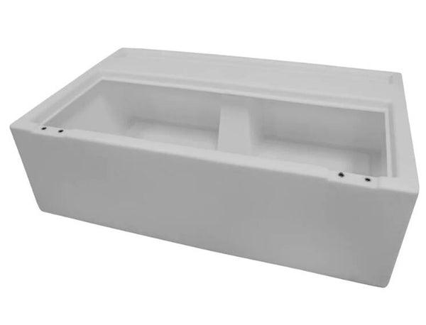 Wise Deluxe Pontoon 37" Bench Seat Base Only - White  • 8WD100-1B-204