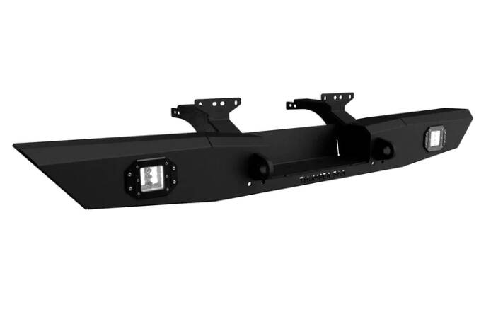 Thumper Fab 18-24 Polaris Ranger Rear Winch Bumper w/ Dual 3" LED Lights, Black  • TF010601-BK-L