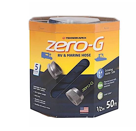 Teknor Apex Zero-G Blue Fresh Water Hose 1/2" x 50'  • 4006-50
